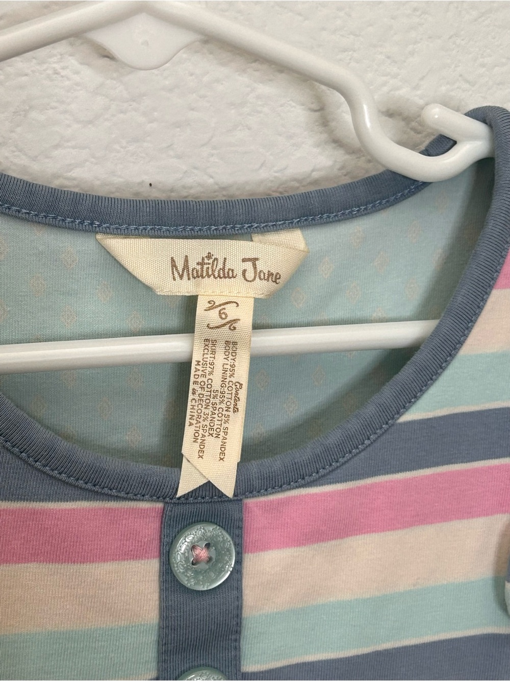 Matilda Jane sz 6 floral striped dress - Picture 4 of 5
